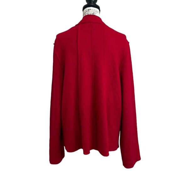 Coldwater Creek Women's Size L Jacket Blazer Red Rayon Wool Blend - Picture 3 of 8